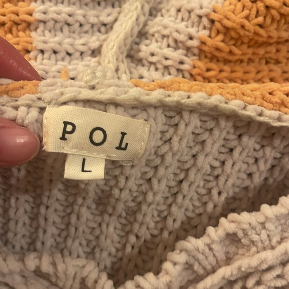 NWOT ✨ POL Rugby Hooded Sweater L OVERSIZED SOFT the snuggle is real 🤗 - Picture 6 of 9